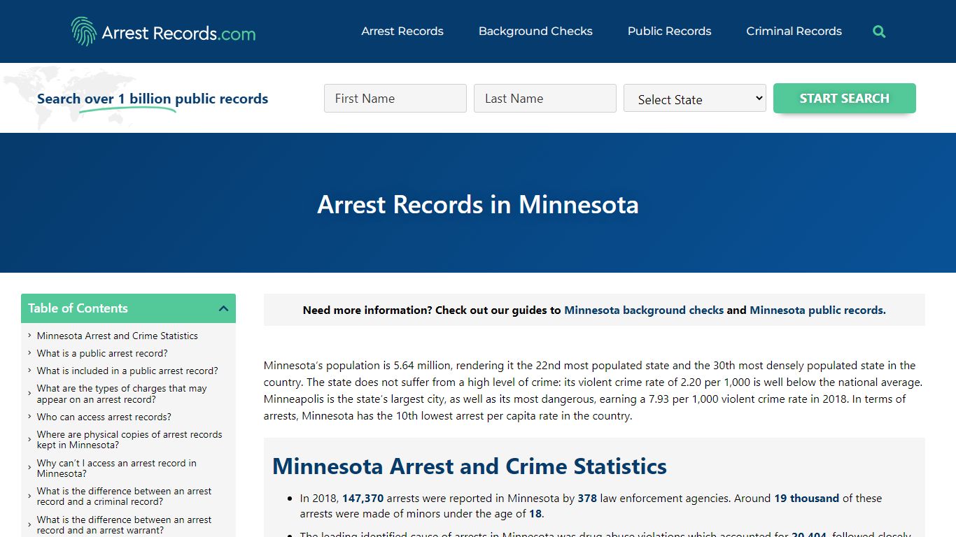 Minnesota Arrests Records - Criminal, Warrant and Background Check Data ...